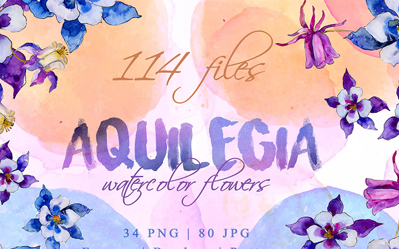 Download Иллюстрация "Aquilegia Watercolor png - Illustration" / Aquilegia Watercolor png - Illustration - Иллюстрация на тему графика aquilegia watercolor png