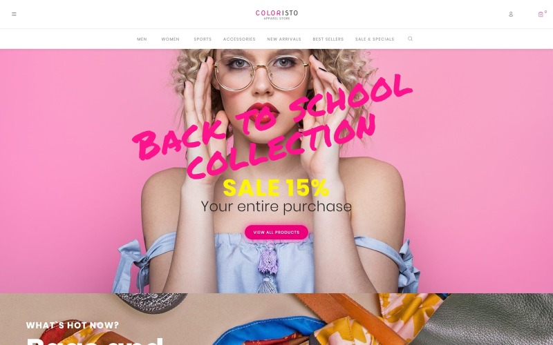 Coloristo - Tema moderno do elemento de comércio eletrônico da loja de roupas ou WooCommerce