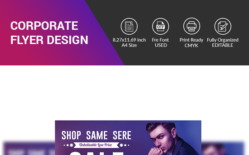 Conception élégante de flyer - modèle d'identité d'entreprise