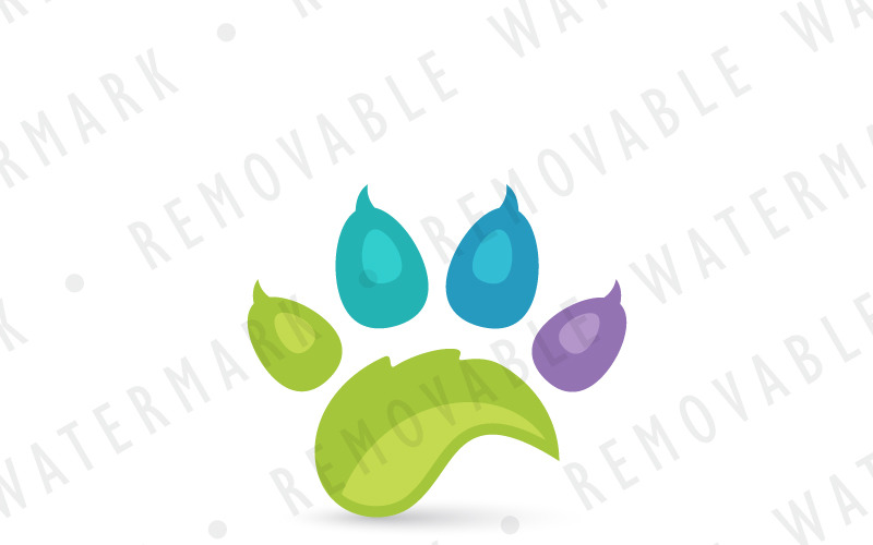 Download Шаблон логотипа "Healing Paw Logo Template" / Healing Paw Logo Template - Шаблон логотипа на тему графика animal,green,natural,leaf,dog,pet,care,organic,veterinary,paw,pharmacy,logo,design,template,healing,biotechnology,growth,medical,shelter,zoo