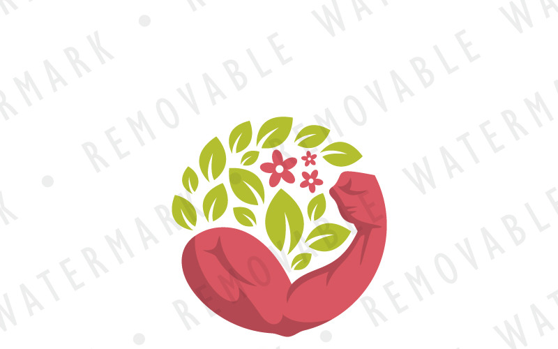 Download Шаблон логотипа "Healthy Fitness Logo Template" / Healthy Fitness Logo Template - Шаблон логотипа на тему графика food,fitness,gym,leaf,healthy,diet,workout,muscular,strength,growth,energy,logo,design,template,supplement,nutrition,vitamin,organic,sport,vitality