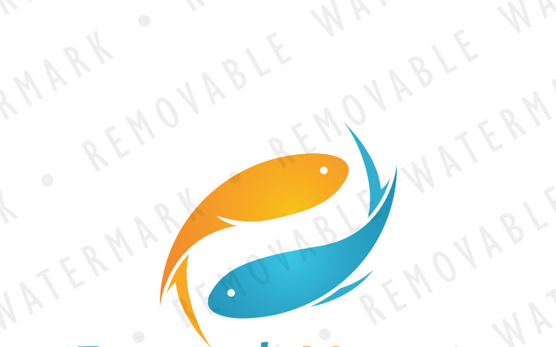 Download Шаблон логотипа "Pisces Harmony Logo Template" / Pisces Harmony Logo Template - Шаблон логотипа на тему графика water,fish,cycle,abstract,yin,yang,balance,collaboration,synergy,pisces,logo,design,template,harmony,spa,yoga,trading,wealth,beauty,aquarium