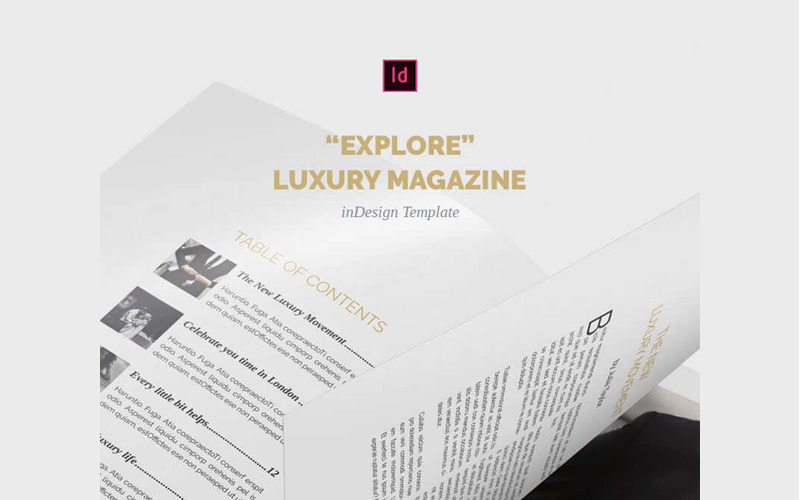 Prozkoumejte luxusní časopis - šablona Corporate Identity