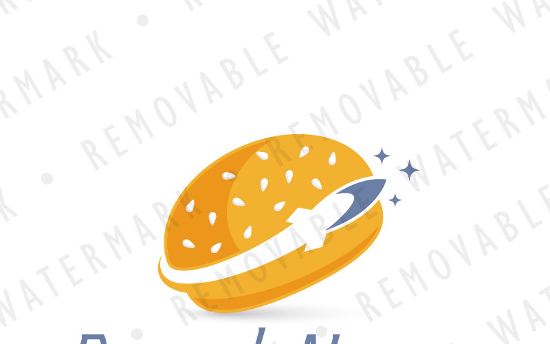 Rocket Burger Logo Şablonu