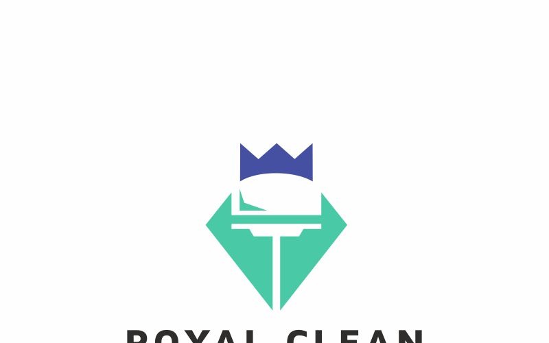 Download Шаблон логотипа "Royal Clean Logo Template" / Royal Clean Logo Template - Шаблон логотипа на тему графика broom bucket carpet clean home cleaner cleaning company dust floor fresh green house household housework maid menage neat net residential