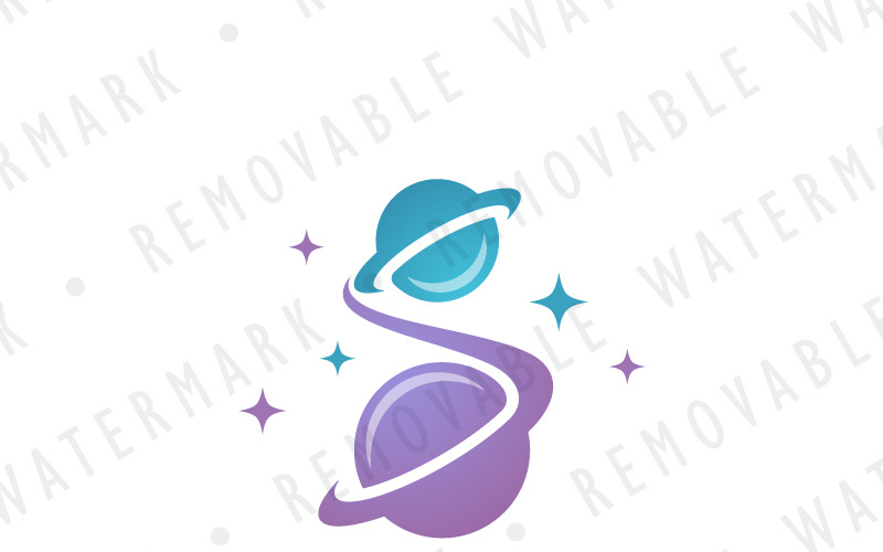 S mezihvězdné cestování Logo šablona