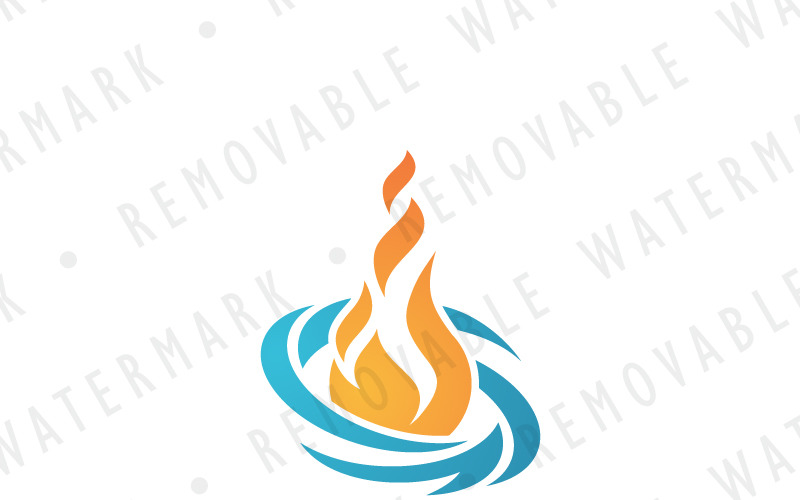 Шаблон логотипа трансформации огня