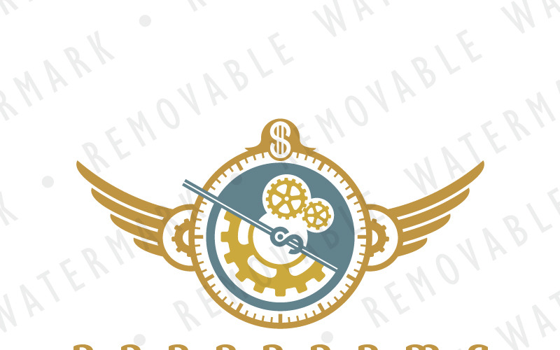 Steampunk Clockwork Logo šablona