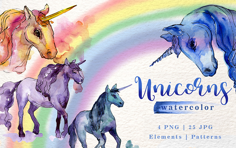 Download Иллюстрация "Unicorn Watercolor Png - Illustration" / Unicorn Watercolor Png - Illustration - Иллюстрация на тему графика unicorn watercolor png