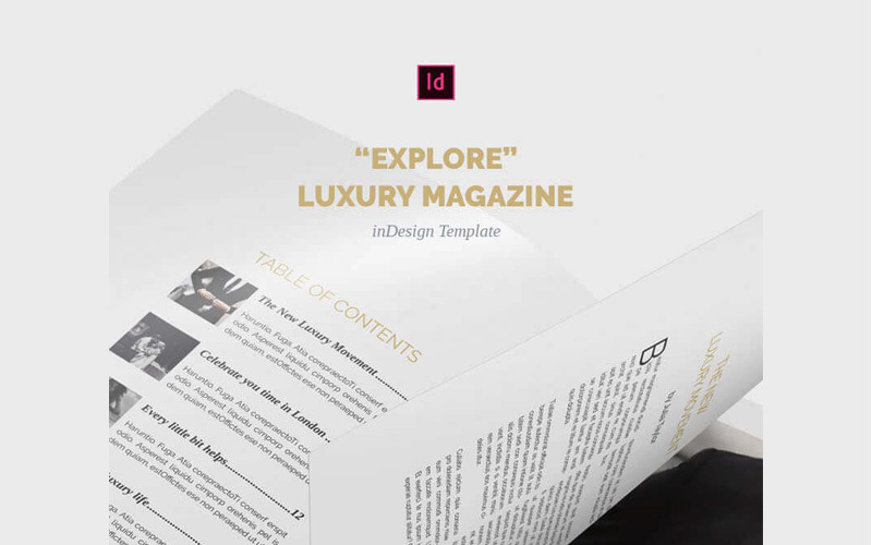 Utforska Luxury Magazine - mall för företagsidentitet
