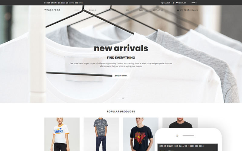 мода многостраничная чистая тема shopify