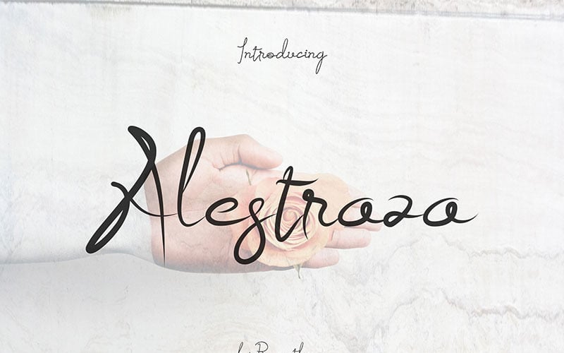 Download Шрифт "Alestraza Font" / Alestraza Font - Шрифт на тему графика handwriting lettering signature font romantic magazine wedding photograper woman flower vintage