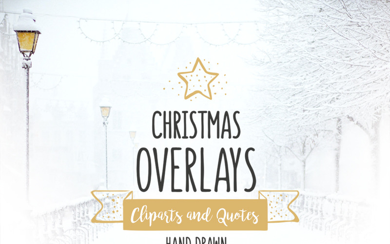 Download Иллюстрация "Christmas Overlays - Vector Set - Illustration" / Christmas Overlays - Vector Set - Illustration - Иллюстрация на тему графика christmas holidays overlay lettering tree ball snow clipart clip art illustration typography handdrawn handmade winter wording collection set text year