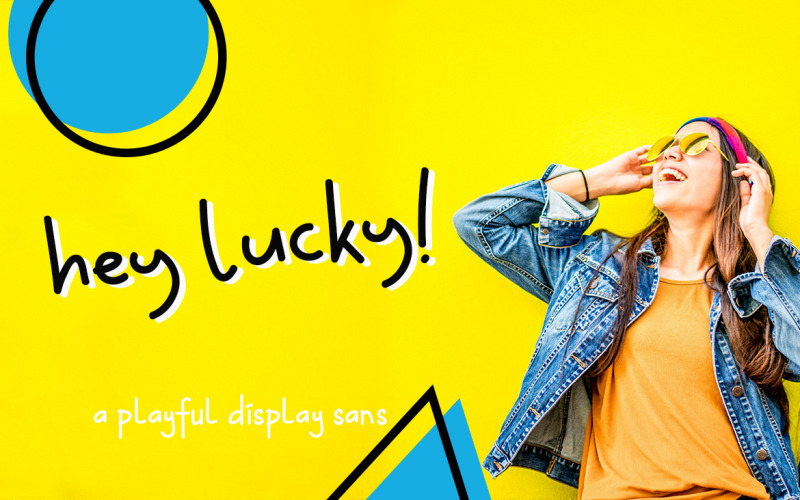 Ei, Lucky Displays Sans Font