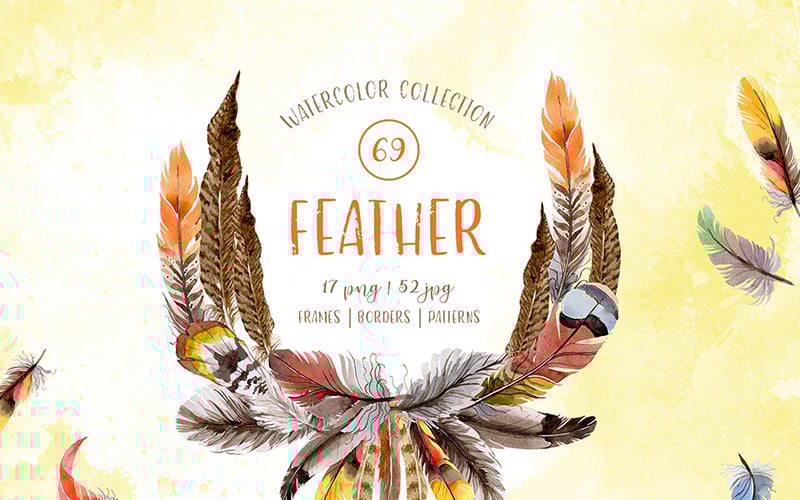 Download Иллюстрация "Feather Watercolor Png - Illustration" / Feather Watercolor Png - Illustration - Иллюстрация на тему графика feather watercolor png