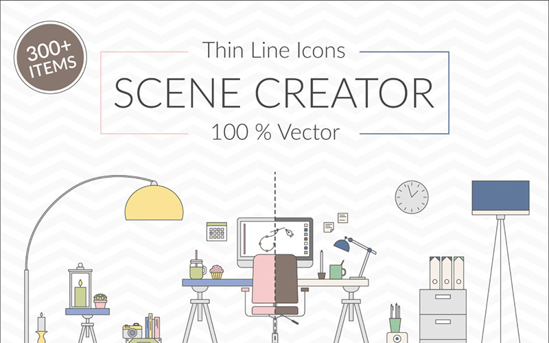 Flat Vector Scene Creator - illustratie