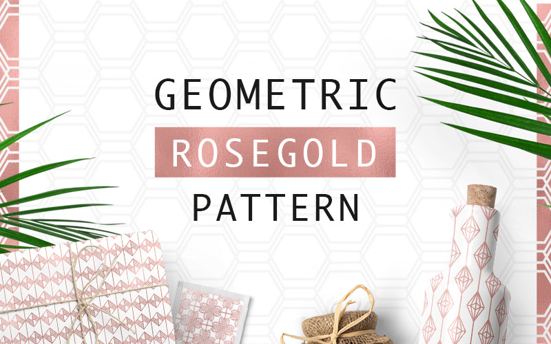 Geometrisches Rosegold-Muster