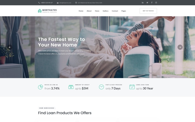 MortGates - Finanzdienstleistungen Moderne Joomla-Vorlage