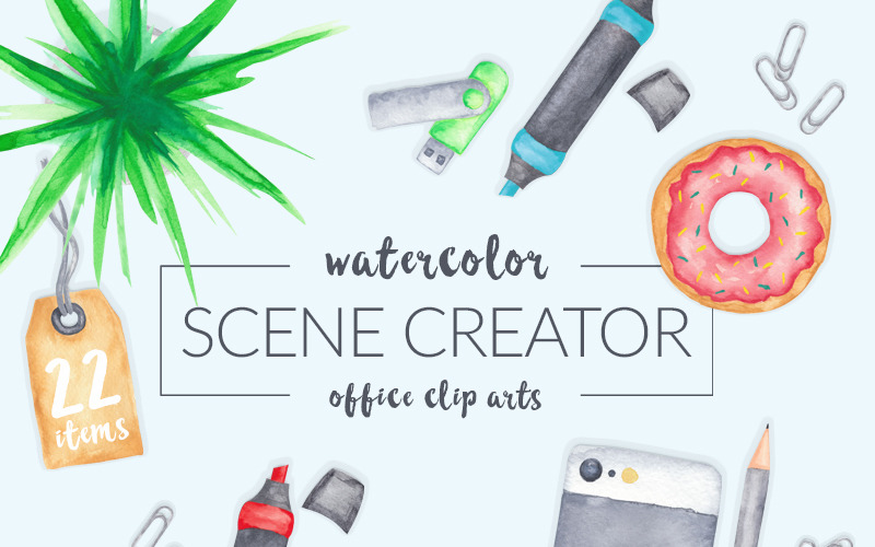 Watercolour Scene Creator - Illustratie