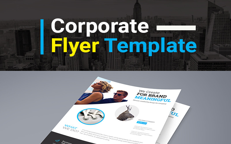 We Create For Brand Flyer PSD - Plantilla de identidad corporativa