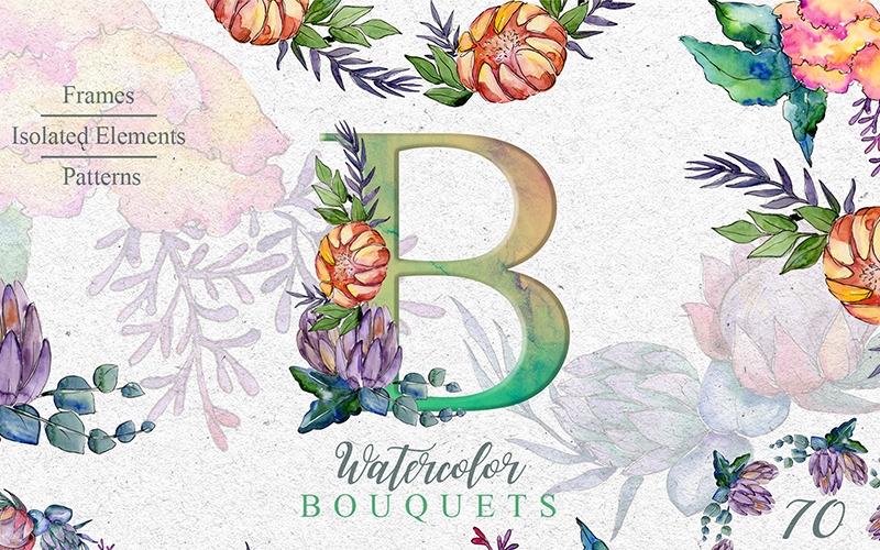 Bouquets Un cas spécial aquarelle Png - Illustration
