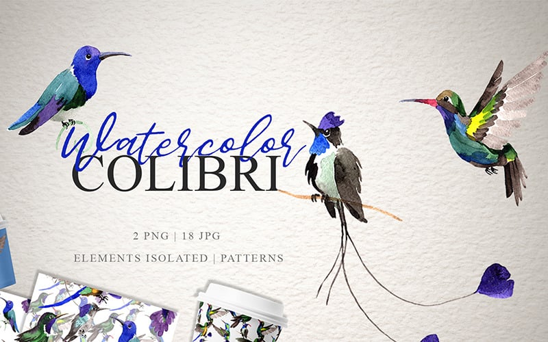 Download Иллюстрация "Colibri Watercolor Png - Illustration" / Colibri Watercolor Png - Illustration - Иллюстрация на тему графика colibri watercolor png