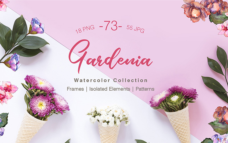 Download Иллюстрация "Gardenia Watercolor png - Illustration" / Gardenia Watercolor png - Illustration - Иллюстрация на тему графика gardenia watercolor png
