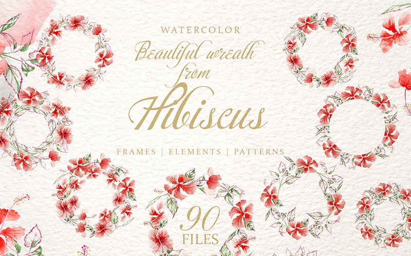 Hibiscus Watercolor Png - Ilustrace