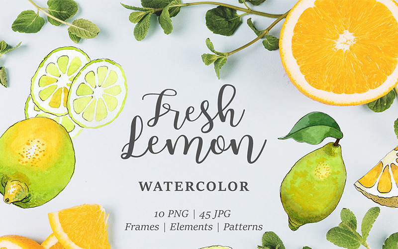 Lemon Watercolor png - Ilustração