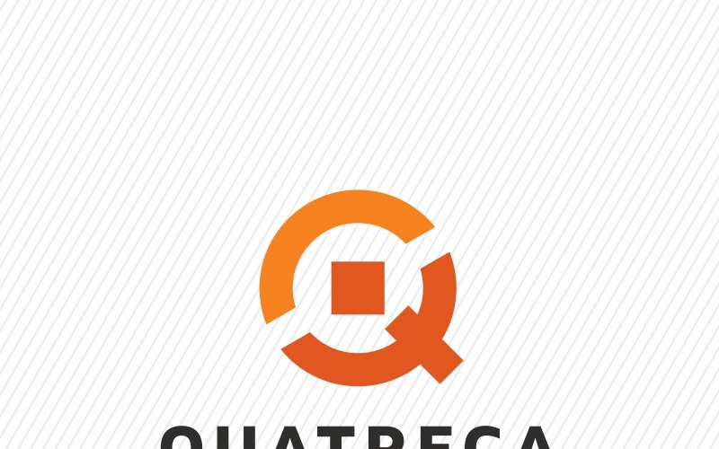 Quatreca Q Letter logó sablon