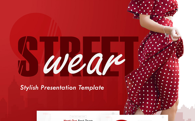 Street Wear - Modello PowerPoint alla moda