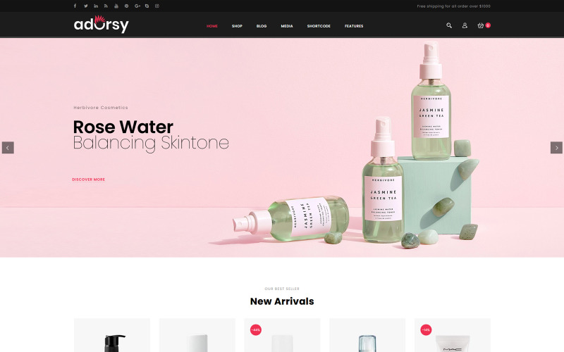 модные аксессуары тема woocommerce