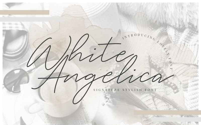 Beyaz Angelica İmza Yazı Tipi