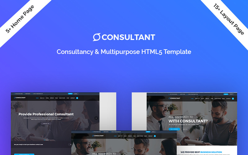 Consultor - Plantilla de página de destino HTML5 multipropósito
