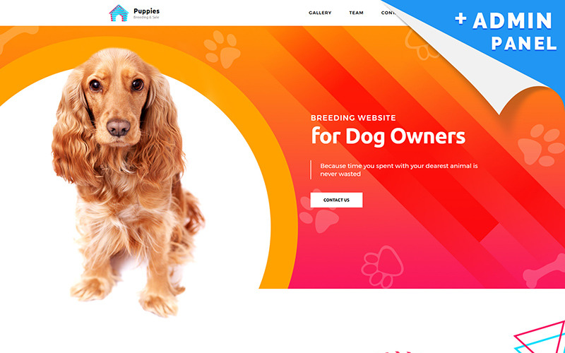 Cuccioli - Modello di pagina di destinazione per allevatore di cani