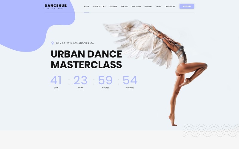 dance studio one page классический html шаблон целевой страницы