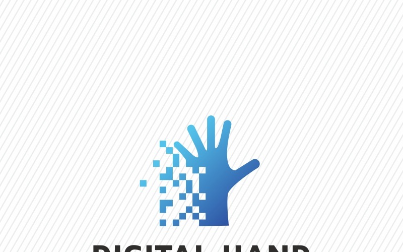 Digitale Hand Logo Vorlage