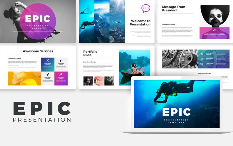 Epic – PowerPoint sablon
