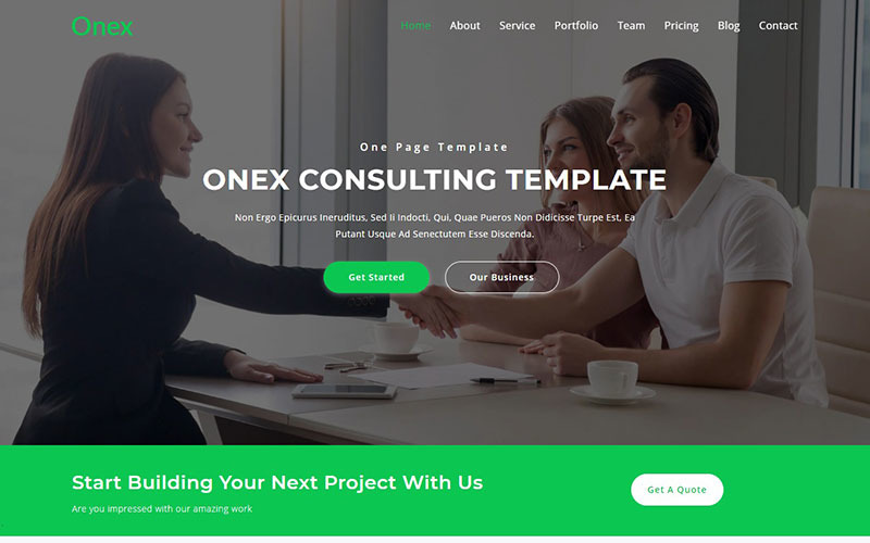 шаблон целевой страницы для консалтинга и бизнеса