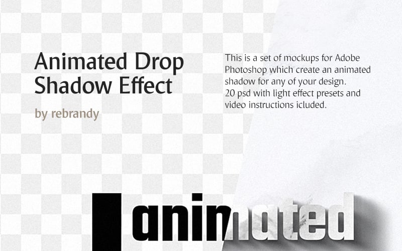 Animated Drop Shadow Effect Product Mockup