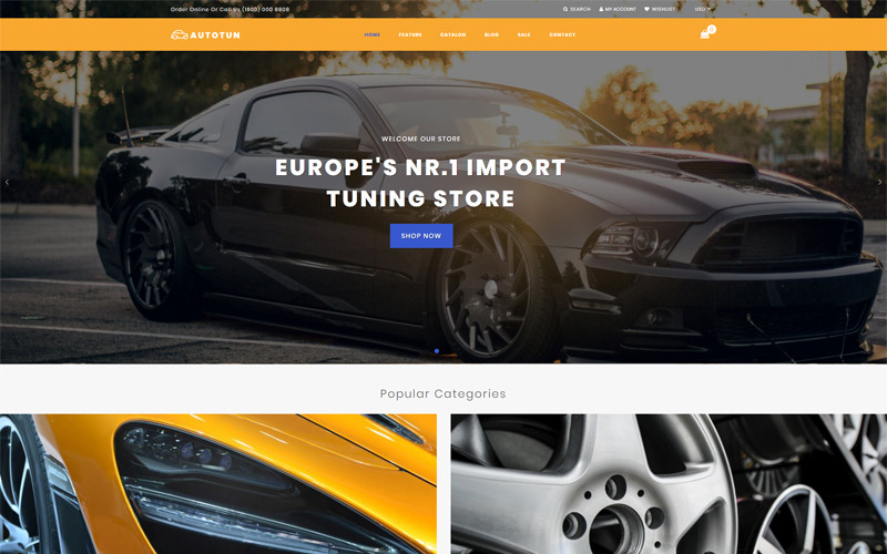 Autotun - Tema Clean Shopify para carros e motocicletas