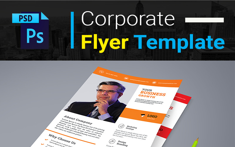 Download Фирменный стиль "Business Growth Flyer - Corporate Identity Template" / Business Growth Flyer - Corporate Identity Template - Фирменный стиль на тему графика ad agency builder bundle business clean coaching company concept consulting corporate creative design digital flyer flyers marketing modern multipurpose office