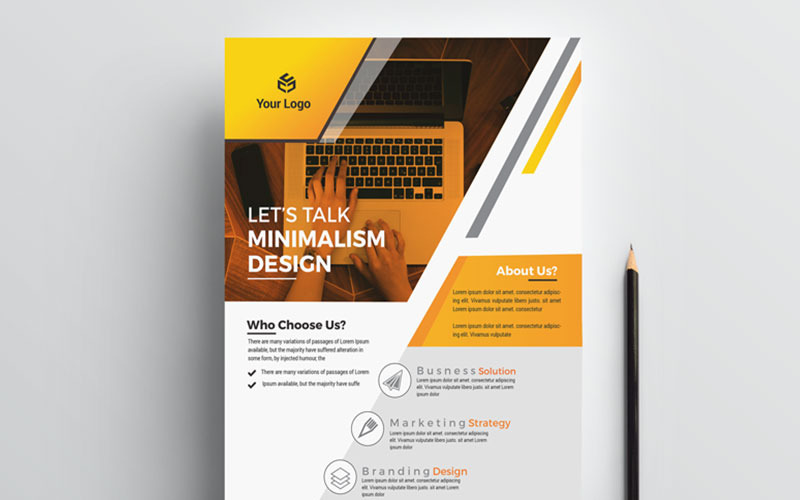 Business Project Design Flyer - Vorlage für Unternehmensidentität
