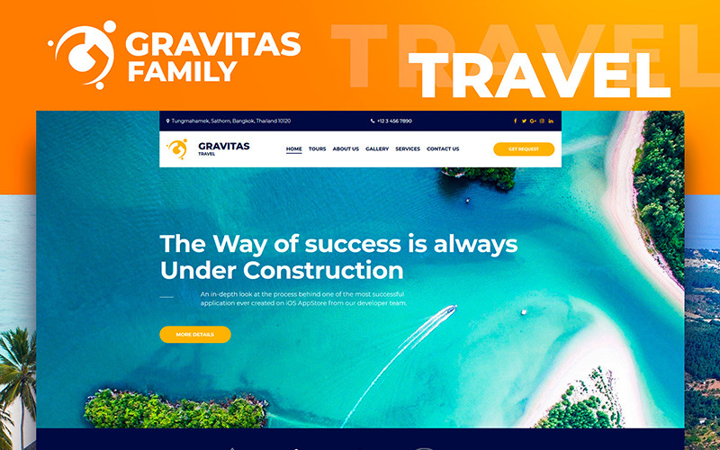 Gravitas - Travel Moto CMS 3 Template