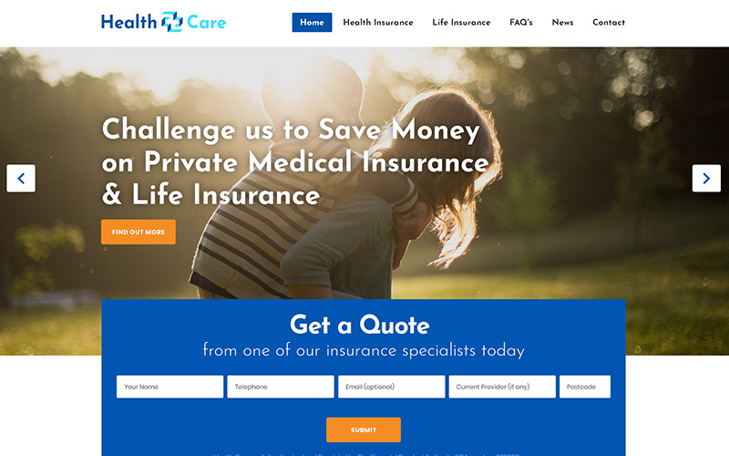 Download PSD шаблон "Health Care PSD Template" / Health Care PSD Template - Адаптивный PSD шаблон на тему графика health medical insurance health-insurance policies life-insurance specialist health-insurance-broker family-health-insurance bootstrap health-care-insurance