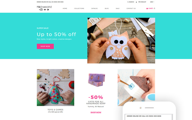 Mit Liebe gemacht - Hobbies & Crafts Creative Shopify Theme