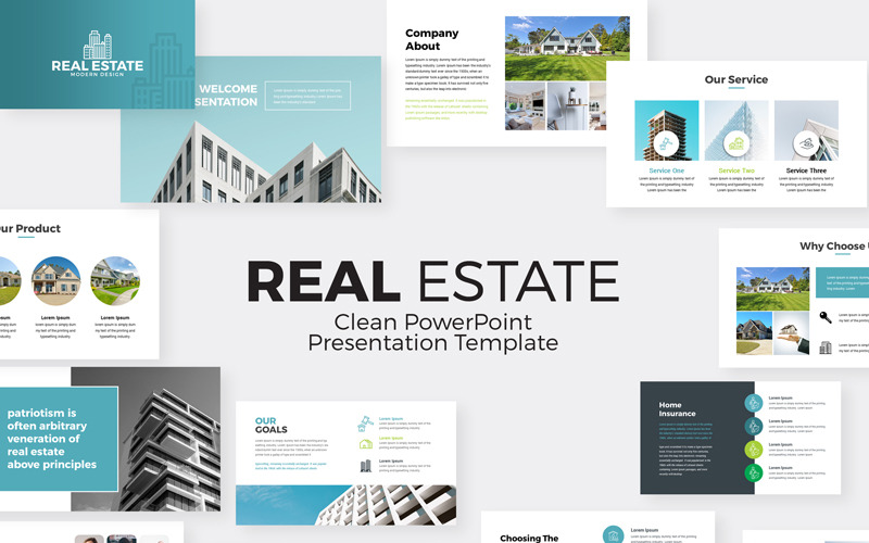 Modèle PowerPoint de immobilier