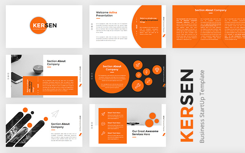 Modèle PowerPoint de Kersen Business StartUp PowerPoint