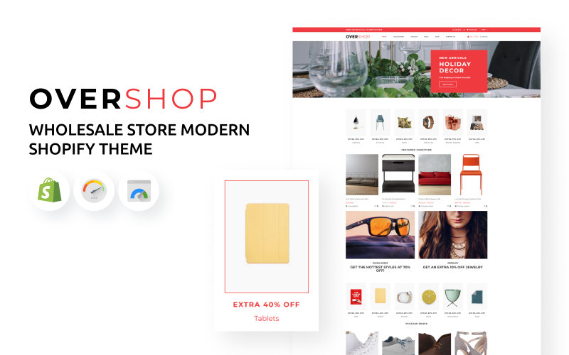 Overshop - Tema Shopify moderno per negozio all'ingrosso