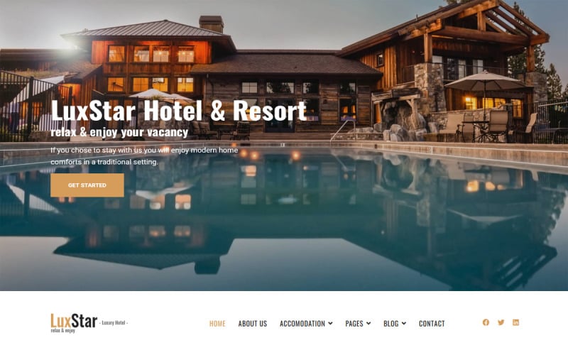 Reserva de hoteles y complejos turísticos LuxStar en Joomla 6